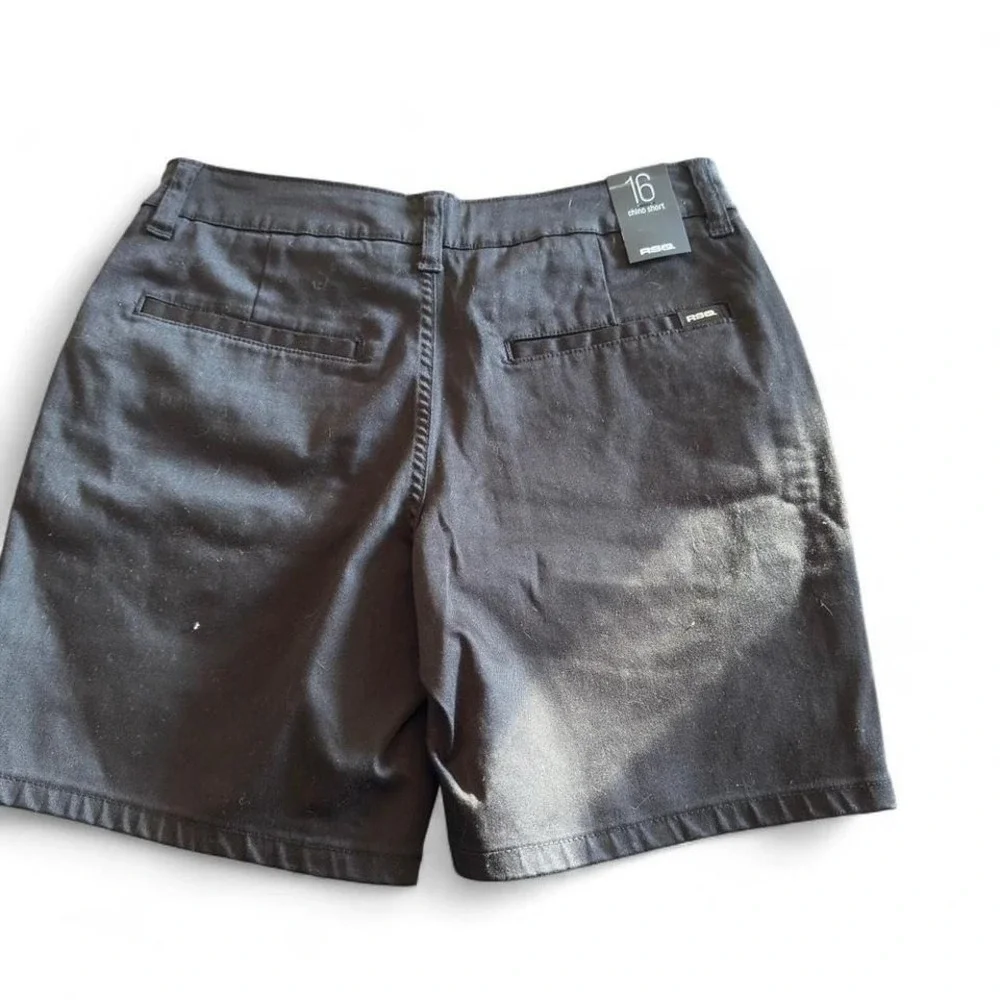 RSQ B Chino Shorts Black Size 16 Repreve Recycled Fabric Tillys BCS829